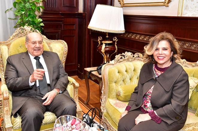  Ambassador Moushira Khattab meets Senate Speaker 